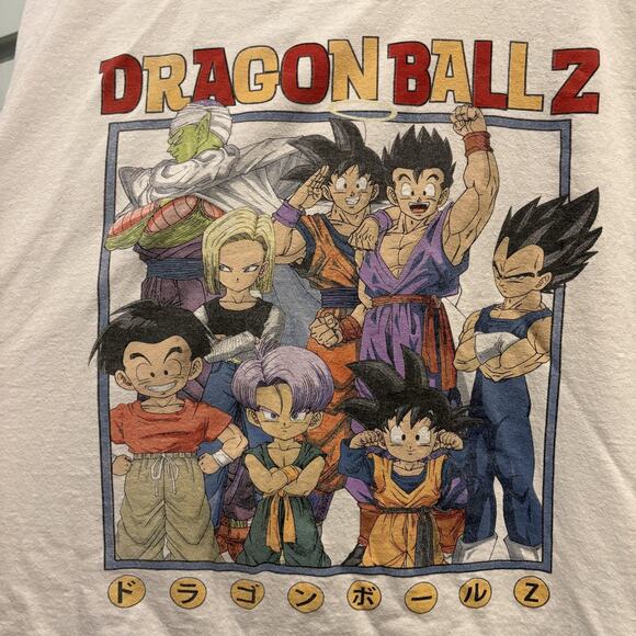 Dragon Ball Z Shirt Mens Large White Anime Graphic Goku Vegeta Piccolo Trunks - Picture 5 of 12